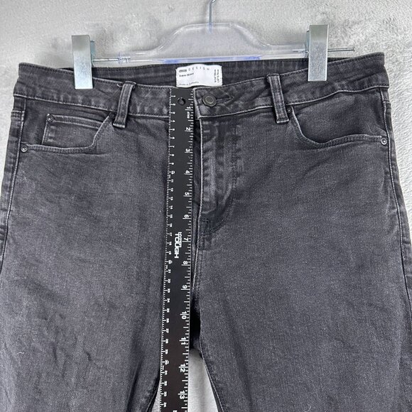 Asos Design Super Skinny Jeans Womens Size W34X30L Distressed Mid Rise Black - Picture 7 of 11